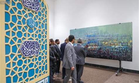 لوحات فنّيّة تستعرض أهمَّ وقائع التاريخ الإسلاميّ فی النجف 